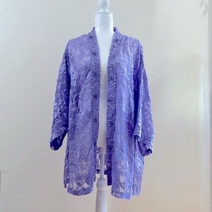 Draper’s & Diamond  Purple Lace Beaded Kimono